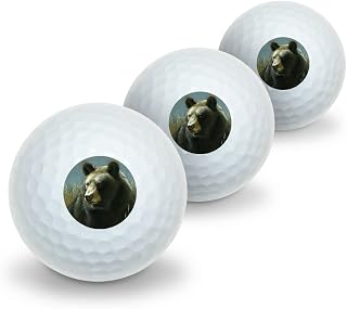 GRAPHICS & MORE Black Bear Big Game Hunting Novelty Golf Balls 3 Pack