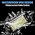 Nicoko 108 High-Power LEDs per Pod 4Pods Pure White Rock Lights Ultra-Bright Offroad Underglow Kit Advanced Heat Dissipation IP68 Waterproof for Truck, SUV, UTV, ATV, RZR