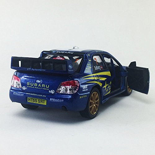 Kinsmart 2007 Subaru Impreza Wrc #7, Blue Color 1:36 Diecast Model Toy Car Collection Collectible #TOP7