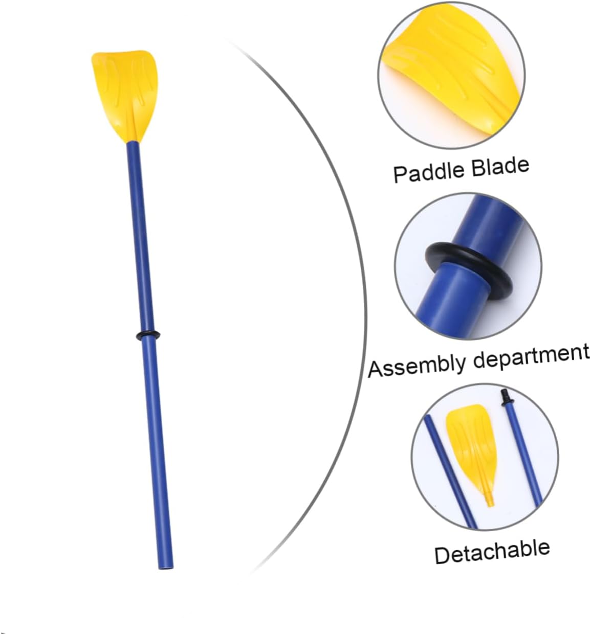 Detachable Kayak Paddle 2-Pack Portable Plastic Boat Oars for Canoeing and Kayaking Lightweight Waterproof Oars Ergonomic Grip