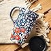 Topadorn Coffee Travel Mug with Handle and Splash-proof Lid, Reusable 17 Oz Tall Cup Gift for Coffee Lovers, Microwave & Dishwasher Safe, Flowers