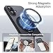 JETech 360 Degree Rotatable Ring Case for iPhone 17 6.3-Inch with Camera Control Button, Compatible with MagSafe, Slim Shockproof Phone Cover with Stand & Ring Holder (Black)
