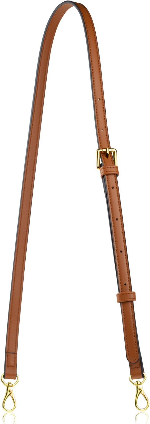 A ALLZEDREAM Leather Purse Strap Replacement Crossbody Handbag Long Adjustable (Brown), Brown, M