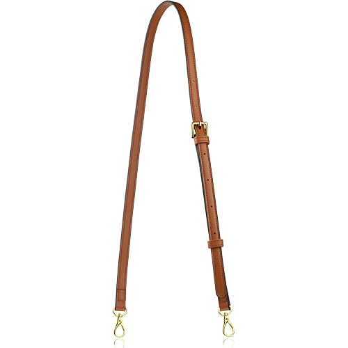 Allzedream Leather Purse Strap Replacement Crossbody Handbag Long Adjustable, Brown, M