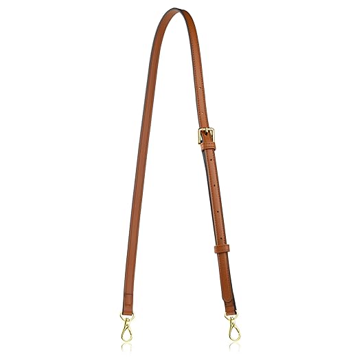 Allzedream Leather Purse Strap Replacement Crossbody Handbag Long Adjustable, Brown, M