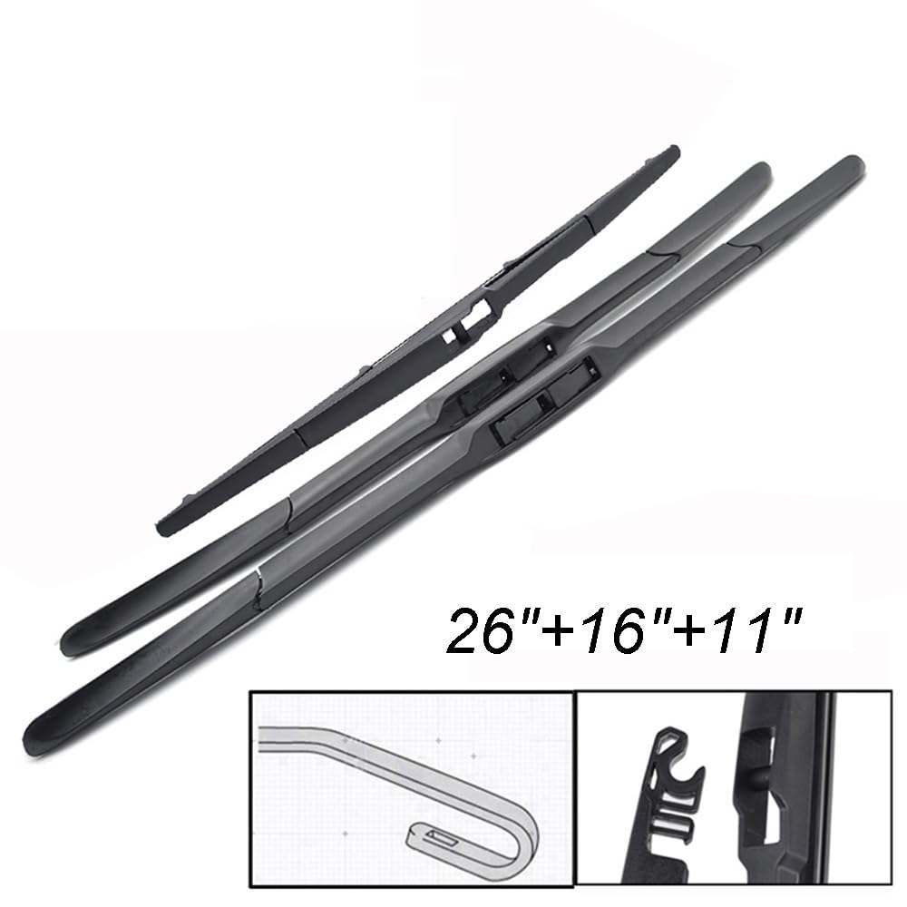 Automotive Tergicristalli Auto Anteriore E Posteriore Tergicristallo Set Parabrezza Parabrezza Finestra Tergicristallo Per Kia Per Rio 3 UB Hatchback 2011-2016 2017 Tergicristalli Parabrezza