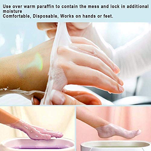 200Pcs Clear Plastic Disposable Booties, Paraffin Bath Liners For Foot Pedicure Hot Spa Wax Treatment, Larger Thicker Thermal Therapy Feet Covers Bags Plastic Socks Liners #TOP5