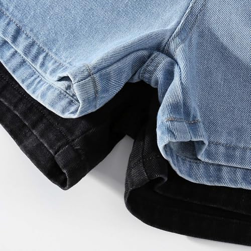 Shorts de mezclilla para niñas en paquete de dos unidades clásicas 2