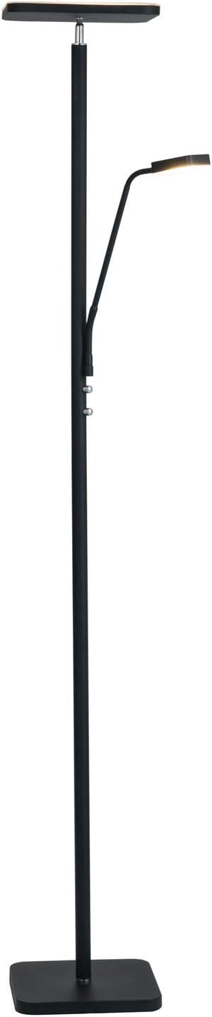 Lite Source LED Torch/Reading Combo LAMP, Black, LED Panel 30W & 5W LS-83356BLK