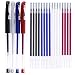 4 Colors Heat Erase Pens with 20 Pieces Heat Erasable Fabric Marking Free Refills for Sewing,Quilting and Dressmaking