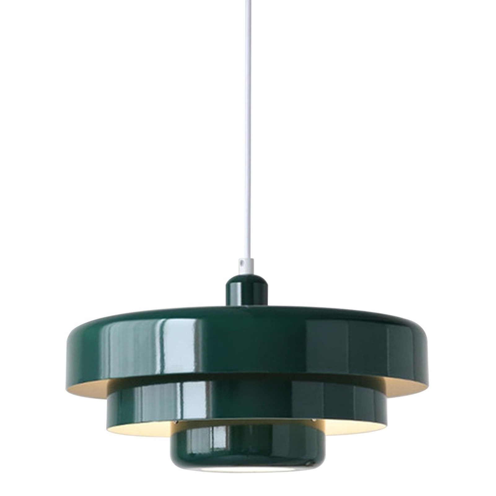 Modern Hängelampe mit batterie,Innen Hängeleuchte Batteriebetriebene mit Fernbedienung,Ohne Stromanschluss Hängelampen mit Batterie Akku Glühbirne,Pendelleuchte keine Verkabelung erforderlich.(Green)