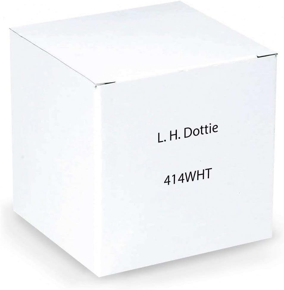 L.H. Dottie 414WHT Wall Plate Screw Oval Head, Slotted, No.6-32 TPI by 1/2-Inch Length, White, 100-Pack