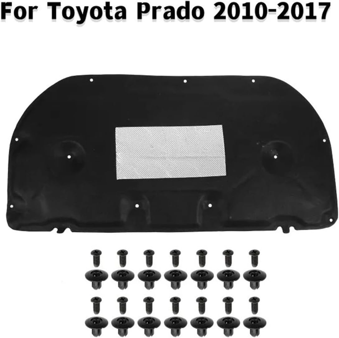 Car Front Hood Engine Sound Heat Insulation Cotton Hood Cover Insulation Mat, Compatible For Toyota Prado 2010-2017