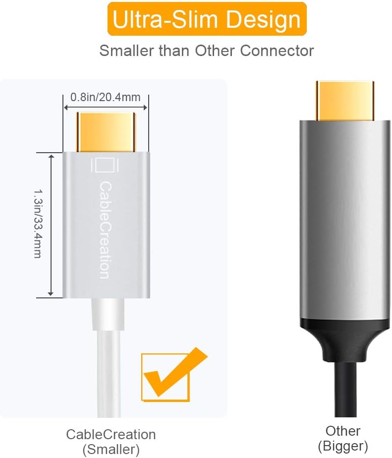Get Cheap Price USBC to 4K HDMI Cable 2-Pack, CableCreation 6ft Aluminum Type-C to HDMI Cable Adapter[Thunderbolt 3 Compatible], Compatible with MacBook Pro/Air 2020, New iPad Air/Pro, XPS 13, Yoga 910, Galaxy S20