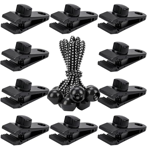 Axlksia Tarp Clips Heavy Duty Lock Grip 20 Pack Tarp Clamps Shade Cloth Clips Fasteners Pool Awning Cover Bungee Cords Clips Car Cover Clamp