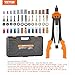VEVOR Rivet Nut Tool, 16 inch Rivnut Tool Kit with 13PCS Metric and SAE Mandrels, 186PCS Rivet Nuts, Semi-auto Retraction, M3, M4, M5, M6, M8, M10, M12, 1/4-20, 5/16-18, 3/8-16, 1/2-13, 8-32, 10-24