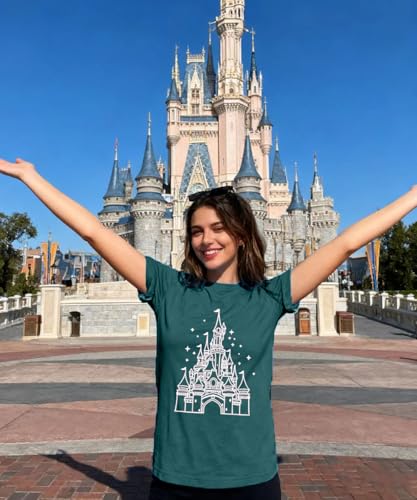Magic Castle Shirt for Women Cute Kingdom Graphic Tshirt Casual Holiday Vacation Short Sleeve Tee Tops4