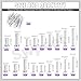 Swpeet 51Pcs 18 Size M5 M6 M8 M10 M12 Zinc Plated Clevis Pins with Cotter Pin Assortment Kit, Single Hole Flat Head Clevis Pins Split Pins Hairpin Cotter Pin Fitting Hole Location Clips Fastener