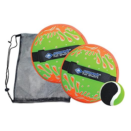 Schildkröt Juego de Captura Neopreno, 2 Receptores de Mano Ajustables, 1 Pelota (Ø6,25 cm), en una Bolsa de Malla Resellable Adhesiva, Unisex-Youth, Verde