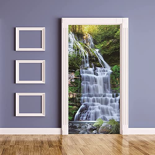 3D Türtapete Selbstklebend Türaufkleber - Wasserfall-Fluss-Landschaft 80 X 200 Cm Tür Poster - Pvc Wasserfest Wandtattoo Für Schlafzimmer Wohnzimmer Tür Dekoration Tapete - Fototapete Für Kinderzimme 3D Türtapete Selbstklebend Türaufkleber - Wasserfall-Fluss-Landschaft 80 X 200 Cm Tür Poster - Pvc Wasserfest Wandtattoo Für Schlafzimmer Wohnzimmer Tür Dekoration Tapete - Fototapete Für Kinderzimme