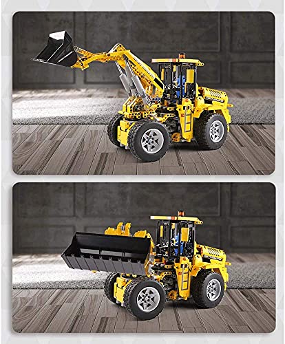 KYL RcBrick Technik Radlader, 1572 Teile Technik Bulldozer Technic Ferngesteuert Frontlader mit 4 Motor und… – Bild 5