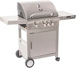 Mimo Style, Churrasqueira Inox a Gás de Carrinho com 3 Queimadores