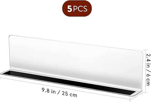 Miniatura 6 de Baluue Separadores de estantes transparentes para armarios, separadores de materias primas, deflector magnético para dormitorio, cocina, oficina,