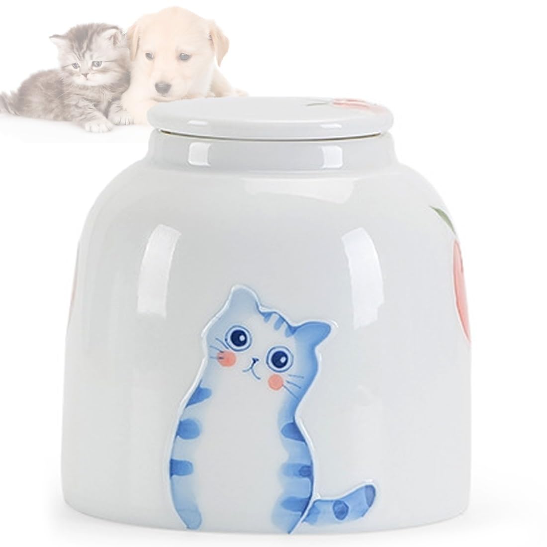 pet ashes urn, Ceramic Urn For Ashes, Cat Keepsake, Pet Urns, Cremation Box, Handicrafted Souvenir