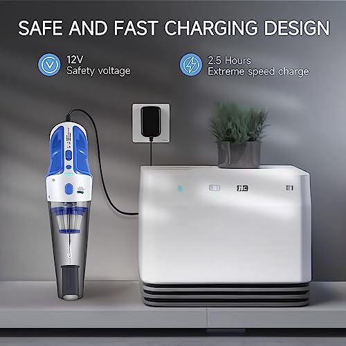 Gogoing Handheld Vacuum Cordless, Car Vacuum With Powerful Suction [9000Pa], Rechargeable Hand Held Vacuum, Portable Mini Hand Vacuum With Large Dirt Bowl, 3 Versatile Attachments & Cleaning Brush #TOP3