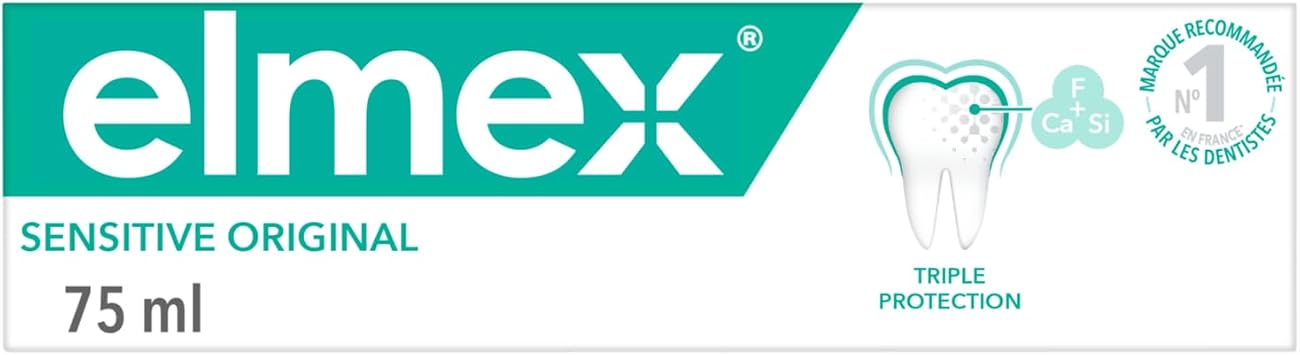 ELMEX - Elmex  Original Sensitive Toothpaste, Sensitive Toothpaste, 24-Hour Protection with Fluoride to Strengthen Teeth - 75 ml Tube