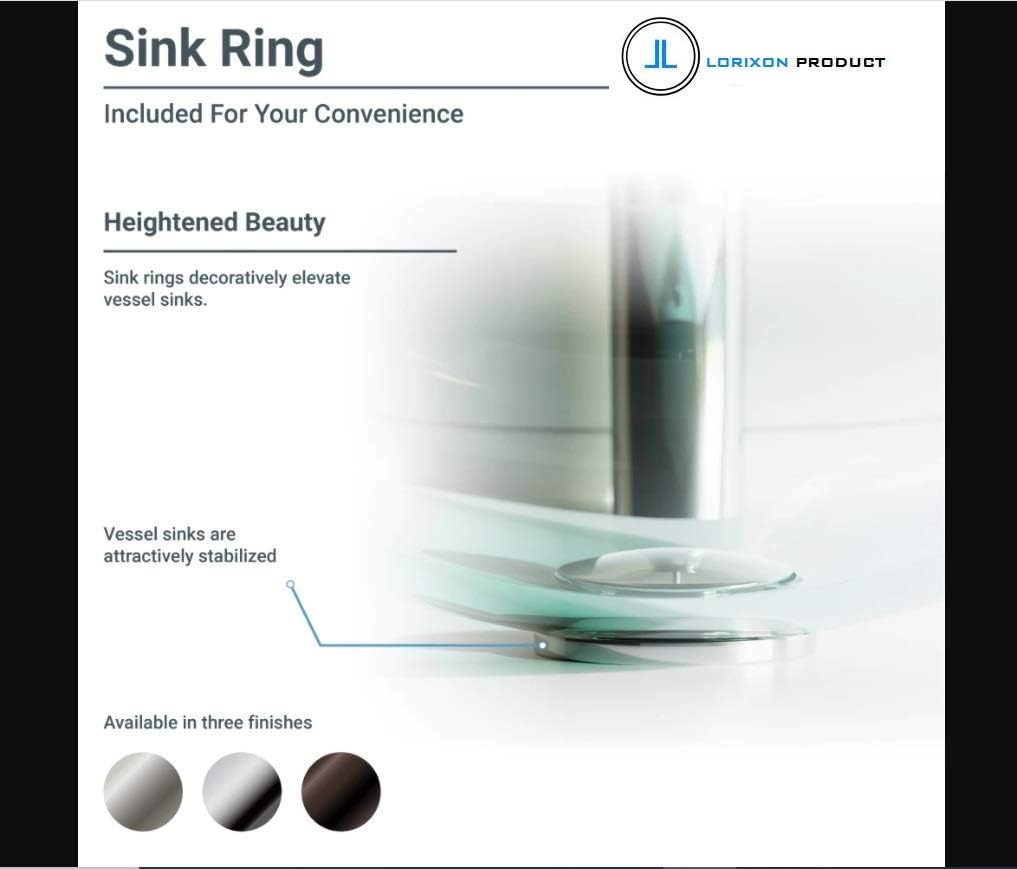 Modern Elegant Crystal Clear Glass Vessel Bowl Bathroom Sink