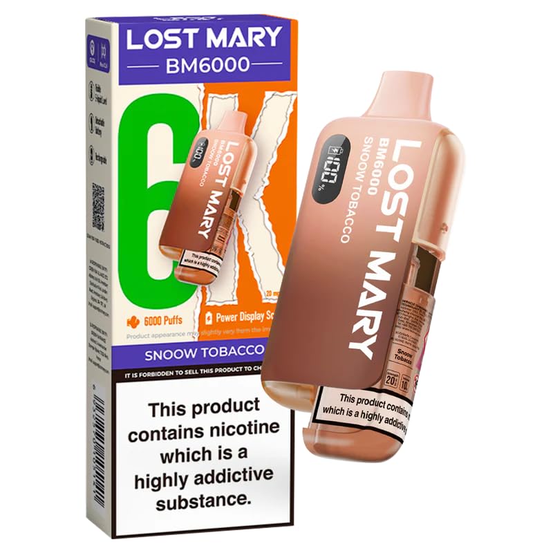 lost mary bm6000 refill pods amazon price Lost Mary BM6000 prefilled pod kit, replaceable, Rechargeable, Reusable 6K  (pack of 1) (Snoow Tobaco): Amazon.co.uk: Health & Personal Care