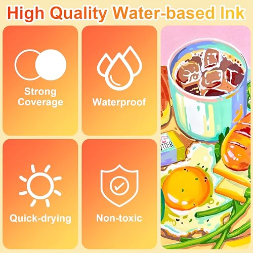 Image of Acrylic Paint Markers Brush Tip, Vivid Colors with Direct-Liquid Ink System, Professional-Grade Paint Pen for Rock Painting, Canvas, Glass, Plastic, Fabric & Creative Crafts (120 Pieces)