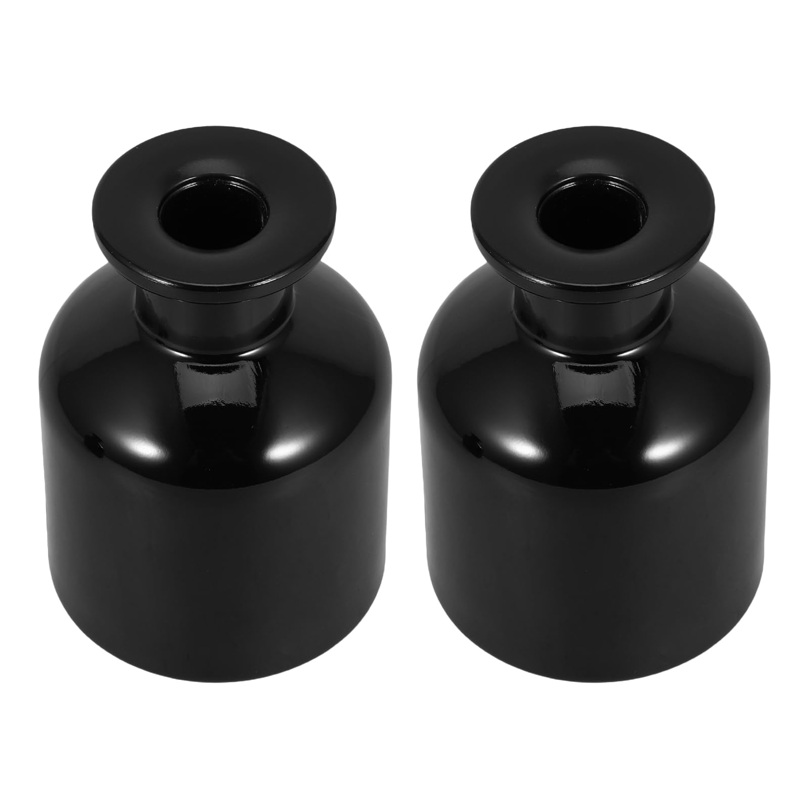 Flacon diffuseur de parfum d'intérieur en verre noir cylindrique 150ml