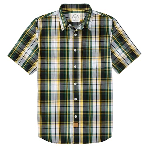 Image of Dubinik Mens Short Sleeve Button Down Shirts Soft Breathable Summer Vintage Regular Fit Lightweight Men's Casual Shirt