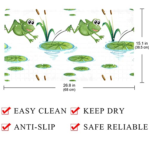 Tapis de baignoire antidérapant 40x70 cm grenouille verte - 5
