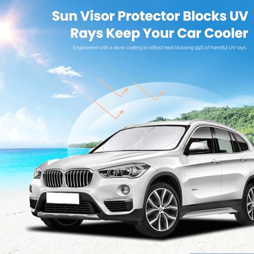 for X1 E84 Sunshade Windshield Sun Shade for BMW X1, xDrive23i, xDrive25e E84 F48 Accessorie 2016-2025 Insulated Front Window Shield Windshield Cover Protector Privacy UV Reflector Block Heat