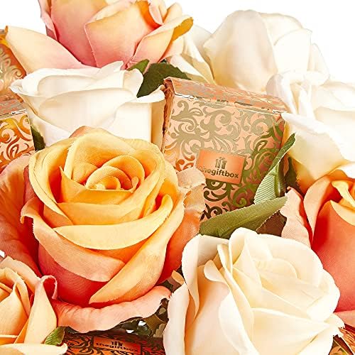 the gift box Candle Bouquet Gifts For Women Gifts for Mum Ladies Luxury Gifts for Birthday (SunsetRose)