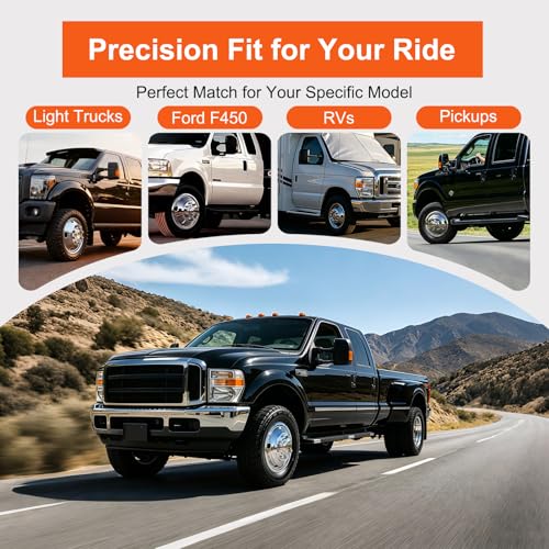 Wheel Simulators Stainless Steel Bolt Kit Fit for Pick-up Trucks Vans RV Hub Caps Rim Skin Chrome Cover Parts (19.5" 8Lug for2002) by CIRONBOW - Image 3