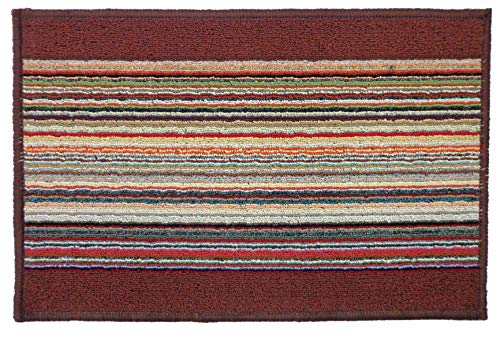 Image of Status Unique Design Floor Door Mats in Home Decor Soft Kitchen Living Area Bathroom Office Entrance Non-Slip Washable Dirt Trapper (38x 58 cm) (Purple) (Maroon)