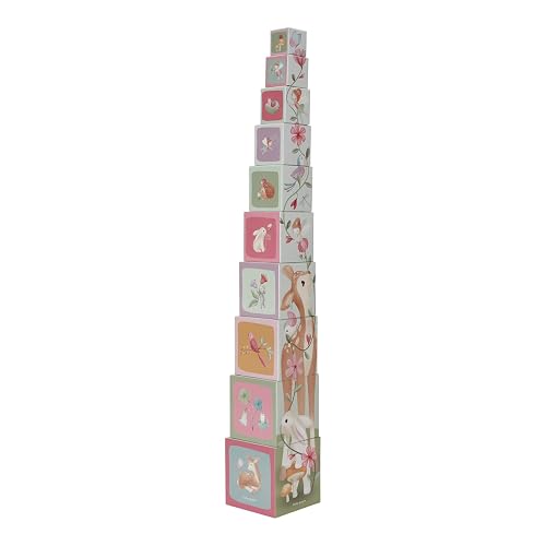 Little Dutch 7339 - Cubo apilable en forma de torre - Jardín de hadas rosa