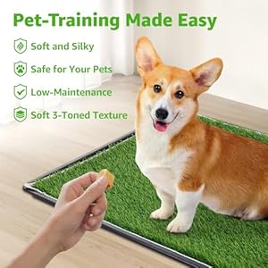 Dog Grass Large Potty Patch, Dog Litter Boxes Artificial Dog Grass Bathroom Turf for Pet Training, Washable Puppy Pee Pad, Perfect Indoor/Outdoor Portable Potty Pet Loo (Tray system-35"X22.6") Dog Grass Large Potty Patch Dog Litter Boxes Artificial Dog Grass Bathroom Turf for Pet Training Washable Puppy Pee Pad Perfect IndoorOutdoor Portable Potty Pet Loo Tray system 35X226