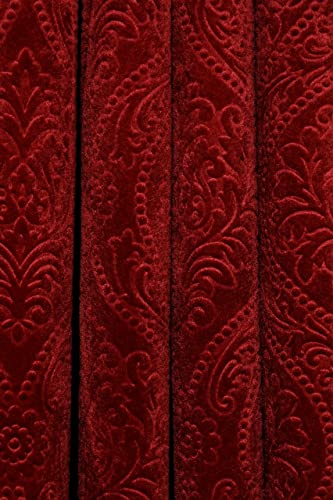 Image of Fabrilia Velvet Eyelet Door Curtain 7 feet for Living Room /Bedroom, Maroon, Pack of 1 Piece