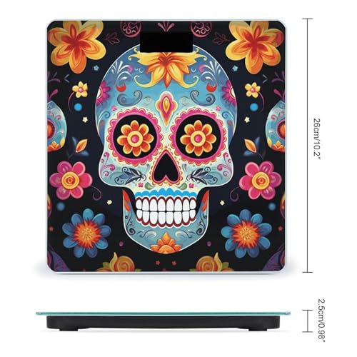 Báscula Digital de Baño Sugar Skulls Precisa y Moderna miniatura 2