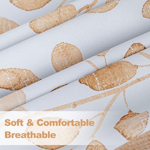 Image of MYSKY HOME Yellow Curtains 63 Inch Length for Bedroom Grommet 2 Panels | Room Darkening Thermal Insulated Privacy Protection Window Drapes for Living Room Dining Room, Each Panel 52 inch W, 2 Panels