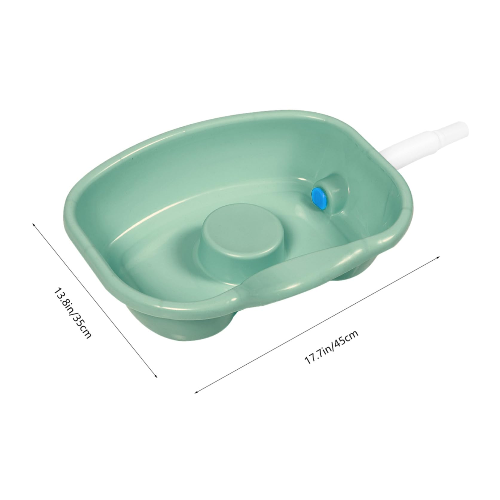 SOLUSTRE Ergonomisches Haarwaschbecken aus Kunststoff für Haushalts und Bettnutzung mit Nackenstütze für Ältere und Bettlägerige Personen Beim Haarewaschen