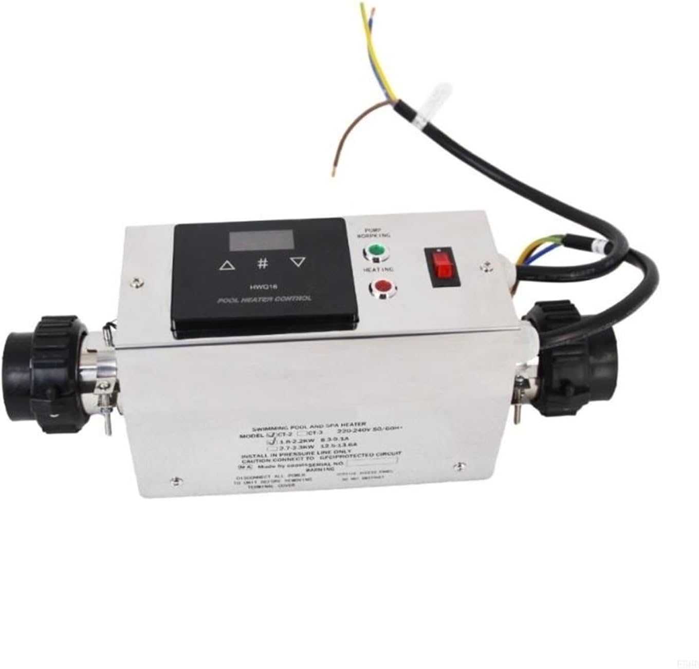 3KW Electric Pool Heater with Thermostatic Control Switch High Efficiency Swimming Pool Heat Pump for Bathtubs,SPA Fast and Efficient