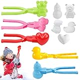 JOKILY 5 Stück Schneeball Former, Schneeball Clip, Winter Schneeball Maker, Kunststoff Sandball Maker, Winter Schneeball Form Spielzeug, Winter Outdoor Spielzeug für Schneeballschlacht Spiele (C)