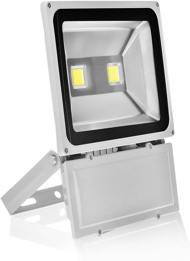 M&MP Waterproof IP65 6000K 4000lm Super Bright Outdoor LED Flood Light, 100W Warm White