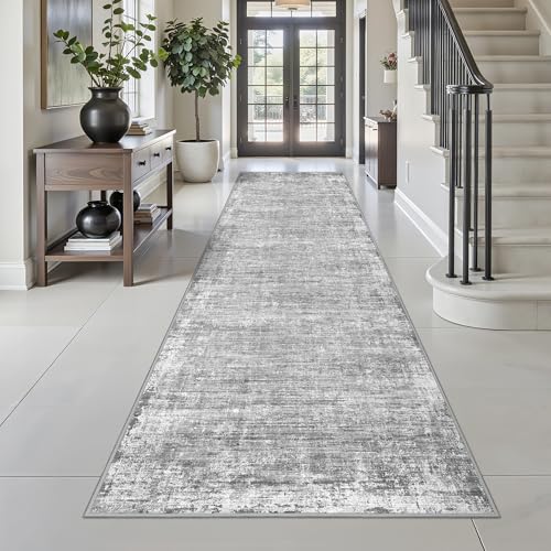 zesthome Long Hallway Runner Rugs - Washable Rug 2x10, Stain Resistant Soft Kitchen Runner, Anti Slip Backing Abstract Runner Rugs for Entrance, Bedroom, Living Room, Laundry, Stair